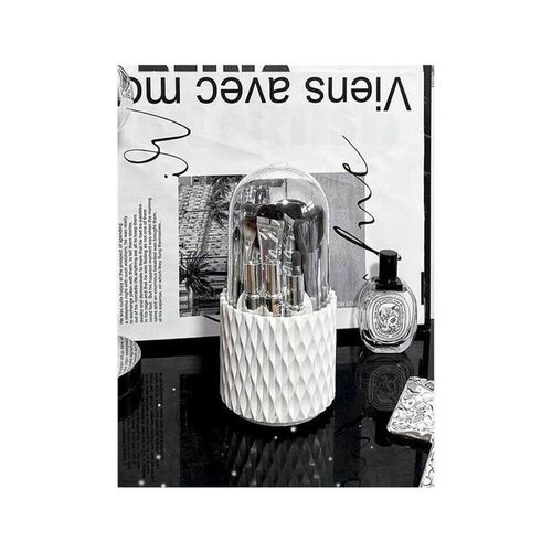 Rotate makeup brush organizer.Desktop storage box Multifunct