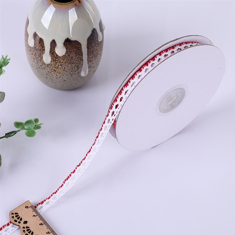 5 10 Yards 10mm Color Lace Trim Cotton Embroidered Lace Ribb - 实物图