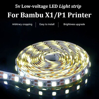 Upgraded Lower Current LED Light Strip For Bambu Lab X1c P1s