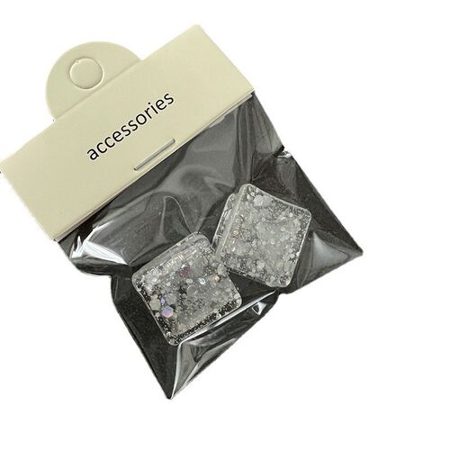 2 Pack Silver Sequins Small Grab Clip Bangs Clip All-match S