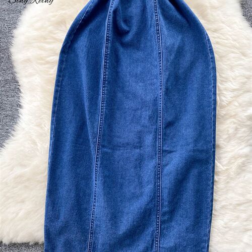 SINGREINY Backless Halter Dress Single Breasted Sashes