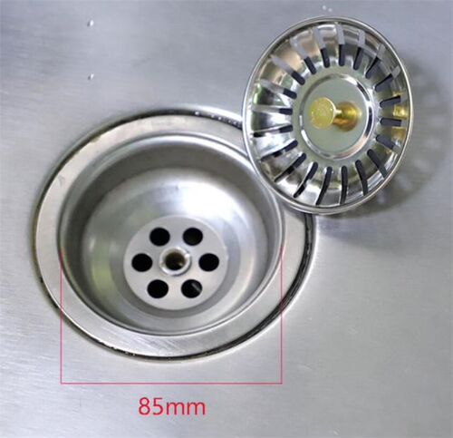 Stainless Steel Kitchen Sink Strainer Stopper Waste Plug Sin