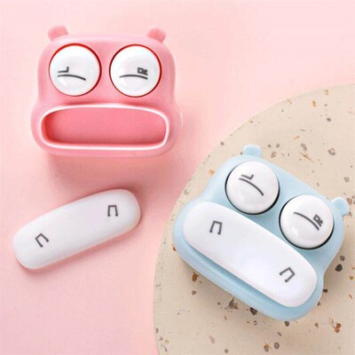 Cartoon Hippo Contact Lens Case - Portable and Suitable for