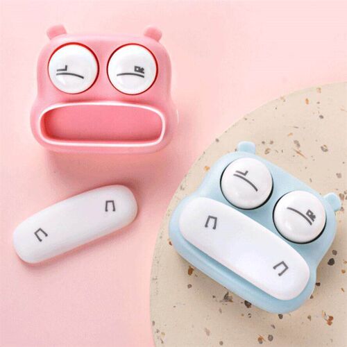 Cartoon Hippo Contact Lens Case - Portable and Suitable for