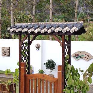 中式仿古屋面隔热瓦屋檐瓦梁树脂瓦片古建庭院围墙装饰材料屋脊瓦