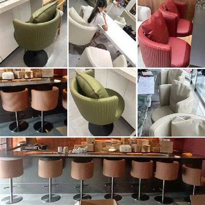 Luxury High Footstool Adjustable Stool Bar Chair Rotating