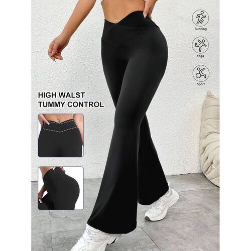 Womens Yoga Pants Summer  High Waist  Flared Trousers  Tumm