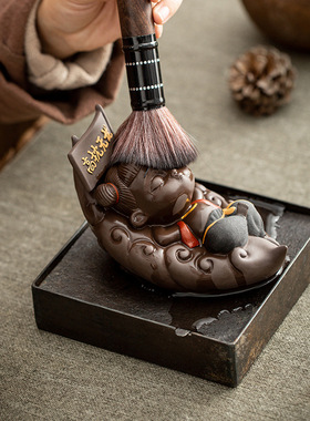 厂家  哪吒茶宠摆件精品可养紫砂茶玩个性茶具茶盘配件家居摆设