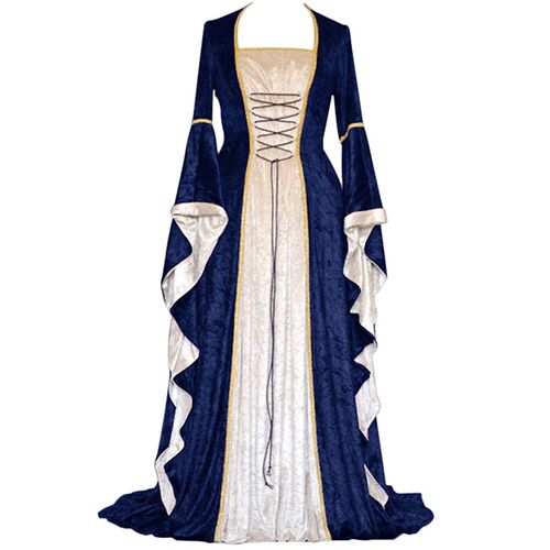 Women Medieval Ladies Retro Party Dress Halloween Costume