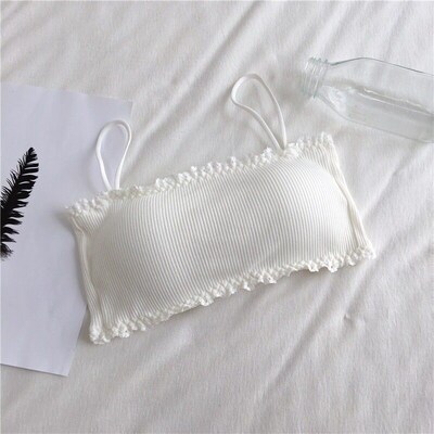 Womens Cotton Bra Female Tube Top Bra Womens Suspender Und