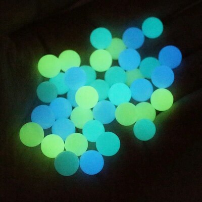 50 Pcs/Pack OD 6mm Blue/Green/BLue Green Luminous Quartz Bal