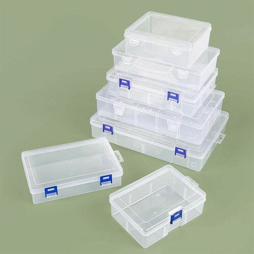 Wholesale rectangular PP plastic storage boxes, transparent