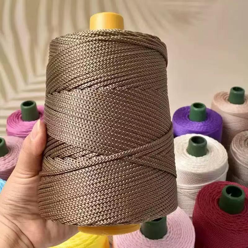 新品轻体冰麻线粗冰丝线手编夏凉帽包包坐垫亮丝钩针夏季空心线