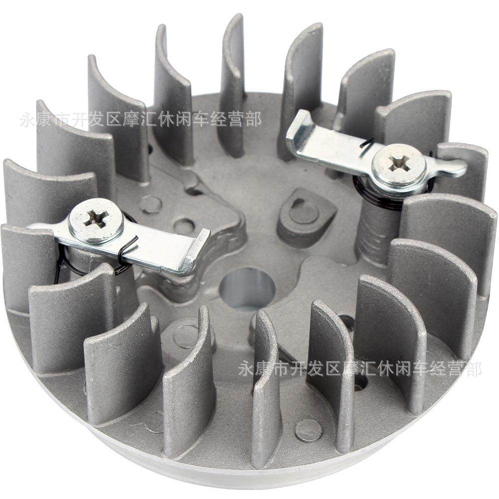 迷你摩托车配件47/49CC小跑车越野两冲发动机风叶散热片飞轮易拉