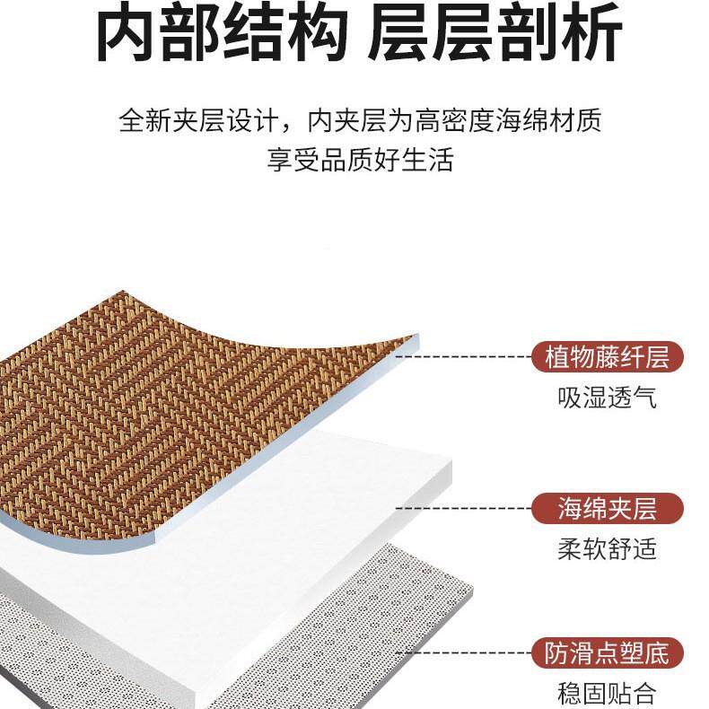 藤席凉席地厚JSY铺地垫床垫儿童子褥爬爬垫褥加床褥垫单人床垫榻