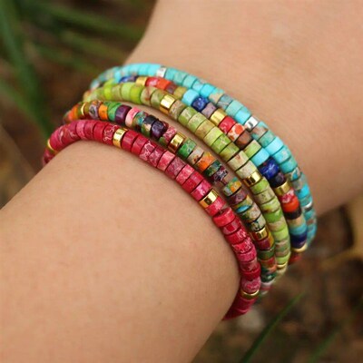 Nautral Stone 2x4mm Blue Emperor Stone Blood Stone Tiger Eye