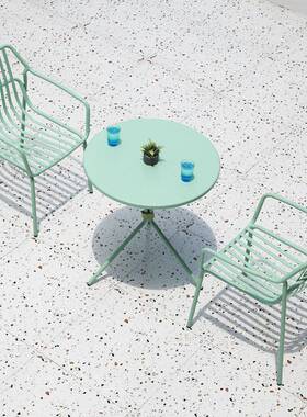 户外桌椅庭院红网铁奶店MS-73738艺休茶闲椅咖啡厅室外花园阳台露