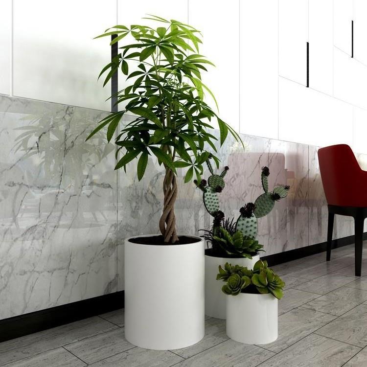 圆形花箱商场圆筒花坛园艺种植花盆阳台户外落地花器绿植市政花槽