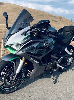 适用钱江QJ赛550挡风 GS550加高前挡护目镜 机车竞技改装 550挡风