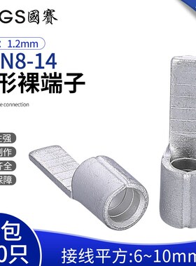 GS国赛DBN14-16片形裸端子紫铜16平方针形插片接线端子环保 500只