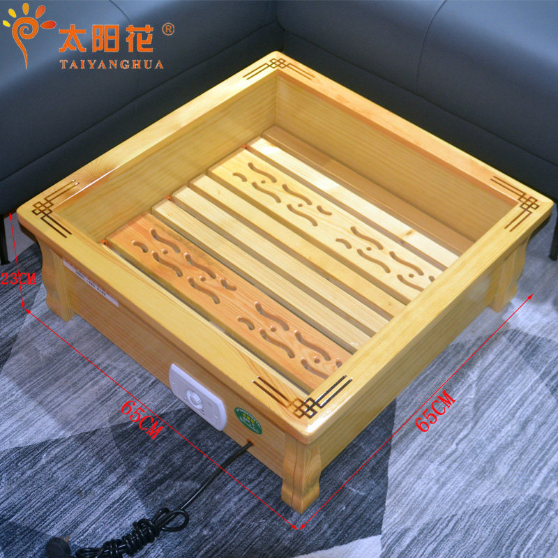 电火盆湖南烤火箱烤火桶取暖器暖脚电火箱火桶实木湖南火柜烤火炉