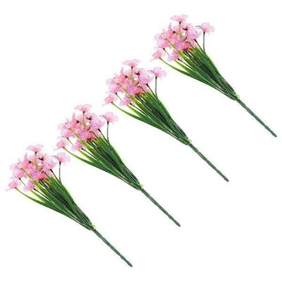 Simulated Violet Ornaments Artificial Flowers Arrangement