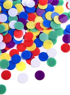 500 Pieces Counters Counting Chips Plastic Markers Mixed Col