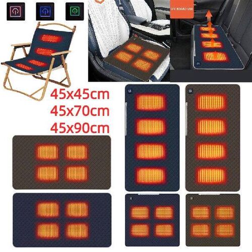 4 Heated Areas Heating Mat Cushion Portable Heated Chair