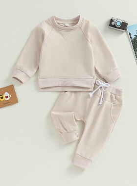 gren 0-3Years Toddler Baby Boys Fall Outfits Solid Color Cre