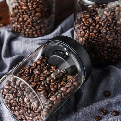 Coffee Beans Glass Airtight Container Store Beans In Style