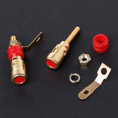 10PCS Brass Speaker Binding Post Spring Loaded Press Subwoof