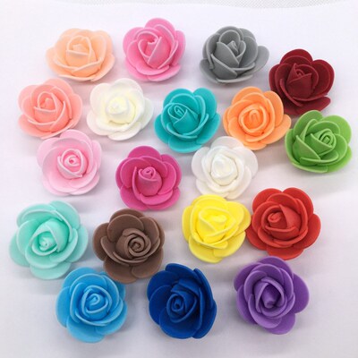 25-250Pcs Artificial Rose Heads Foam 3.5cm Artificial Flower
