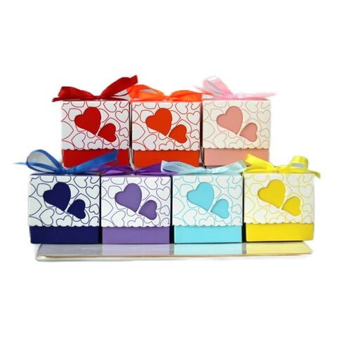 10/20/50Pcs Double Love Heart Candy Boxes Wedding Favor Gift