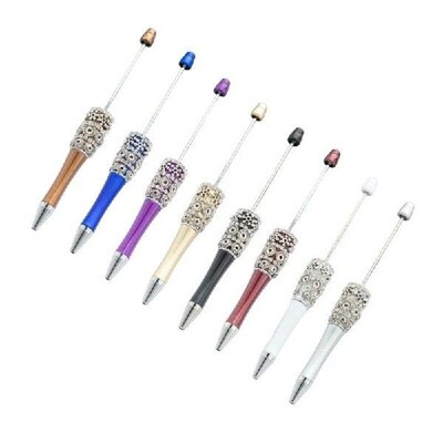 5/8x Pen Beadable Ballpoint Pen Creative Writing Pen 1.0mm