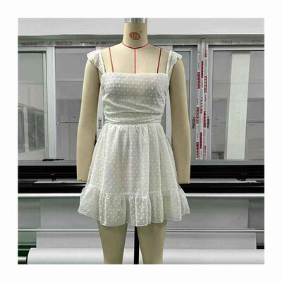 hot white straps neck skirt suspender backless girl short