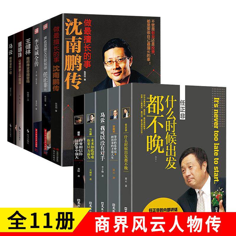 人物传记书名人传商界风云人物沈南鹏传任正非传董明珠马云王健林