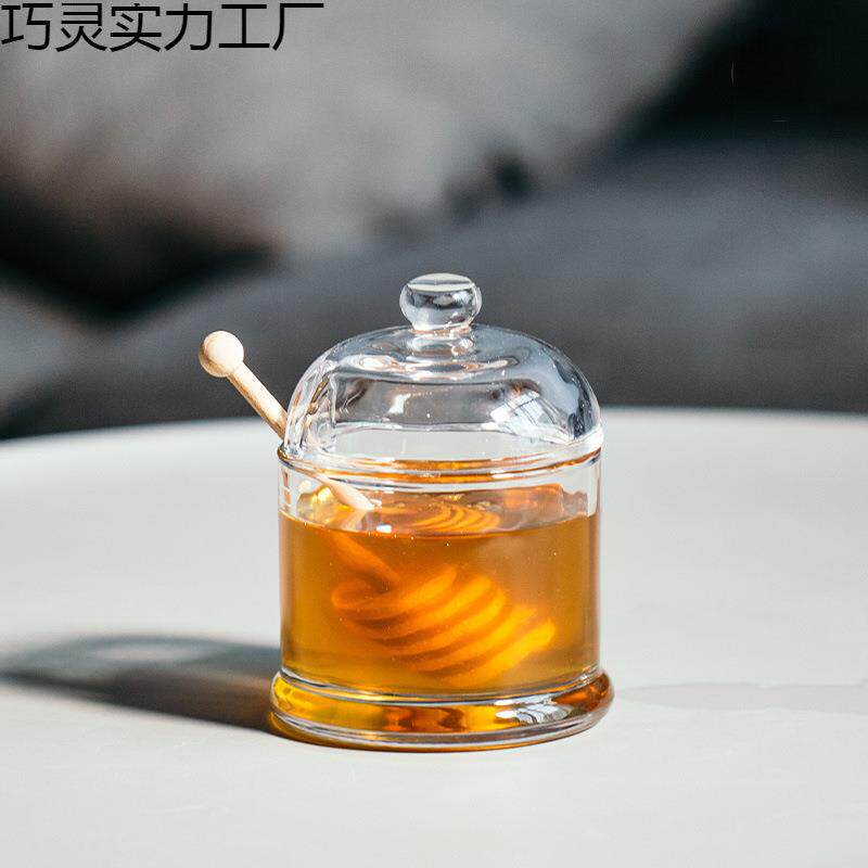 璃家用房玻透明蜜罐 带蜂盖子榉木560制搅拌棒易厨清洗