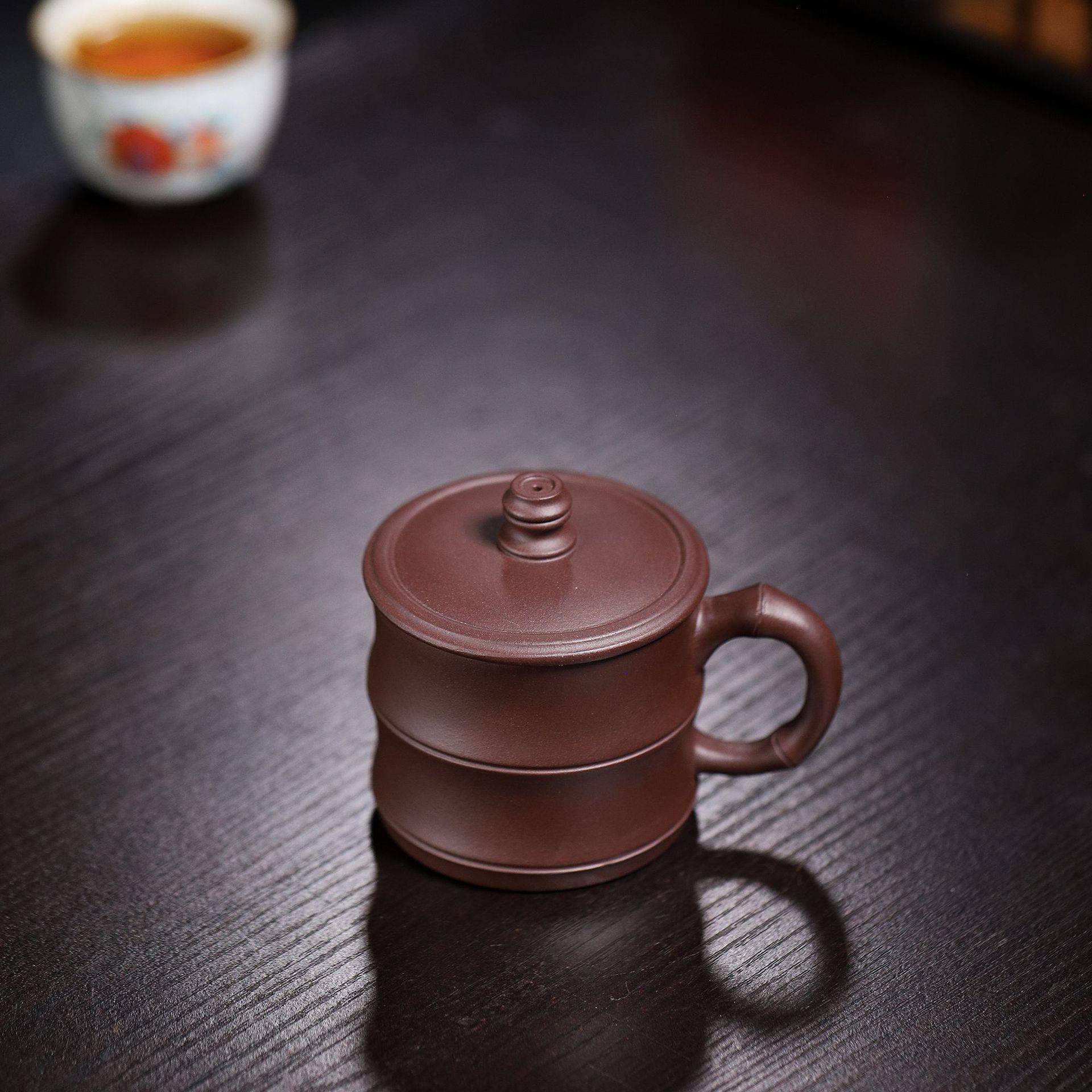 HLU正宜兴紫宗砂杯原矿紫泥线圆杯小泡容量茶高档杯送礼