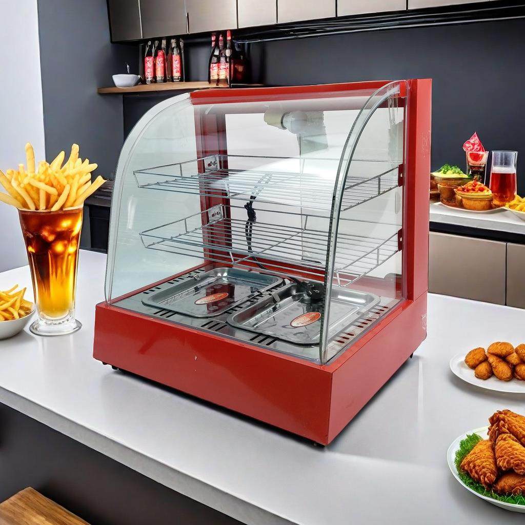 陈列保温柜商用加热恒温熟食柜蛋挞炸鸡汉堡店早餐保温板栗展示柜