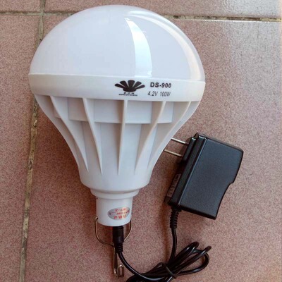 东之胜40W60W100W充电灯泡led停电应急灯夜市灯防水灯泡白光黄光