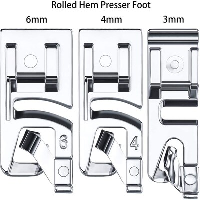 Hot Sale 3MM/4MM/6MM Rolled Hem  Foot Presser Foot For Broth