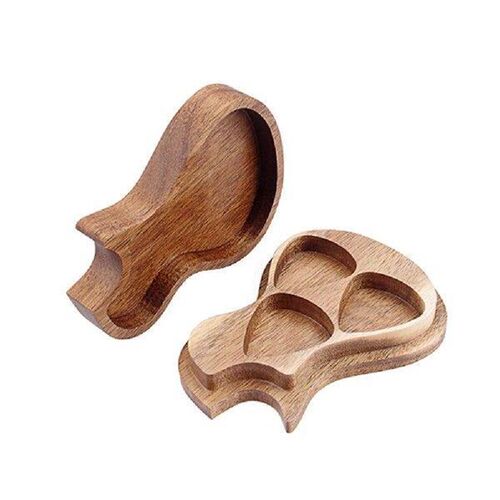 1Pc Handmade Wooden Guitar Pick Box for Guitarist Music