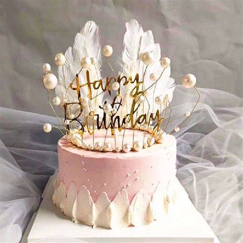 1pc Cute Angel Wing Feather Cake Topper For Baby Shower