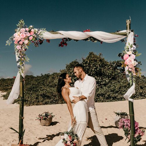 2 Pcs Artificial Wedding Arch Flowers Kit Wedding Flowers Ga