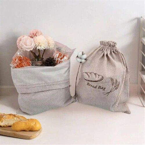 Linen Bread Bag Reusable Bread Storage Reusable
