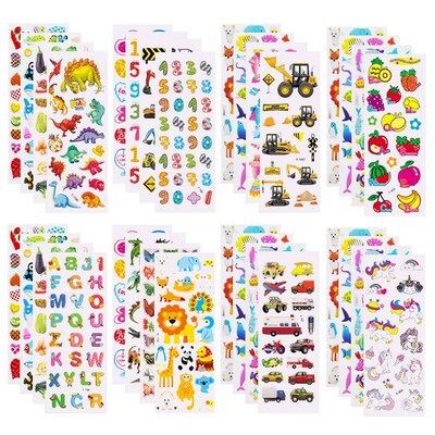 5 Sheets Kids ers Puffy ers for Children Birthday Christmas