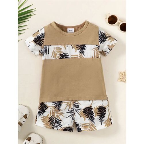 3-24 Months Baby Boy Clothes Set Short Sleeves Top+Shorts 2P