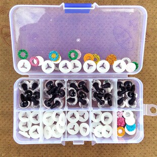 High Quality 30pcs/box Plastic Safty Glitter Glass Eyes For