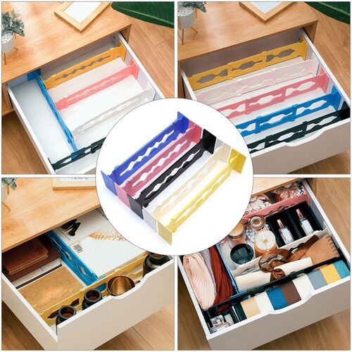 Adjustable Plastic Drawer Dividers Retractable Organizer Str