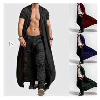 Thin Mens Mature Long Slim Long Windbreaker Casual Fashion